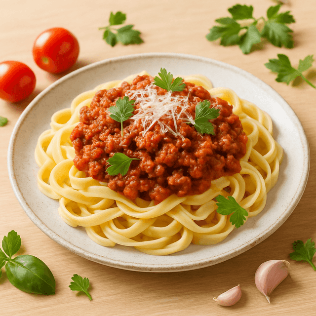 Fetuccini a la Bolognesa