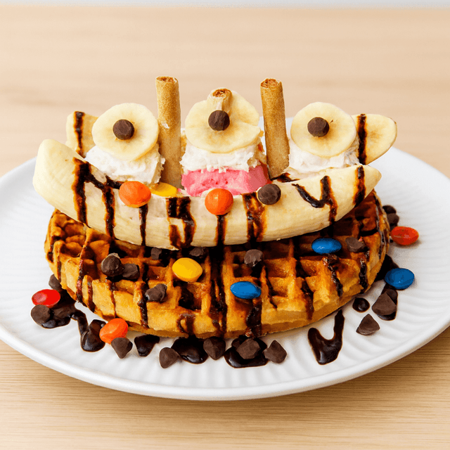 Waffle Banana Split